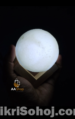 Rechargeable 3D Moon Lamp With Remote 8cm